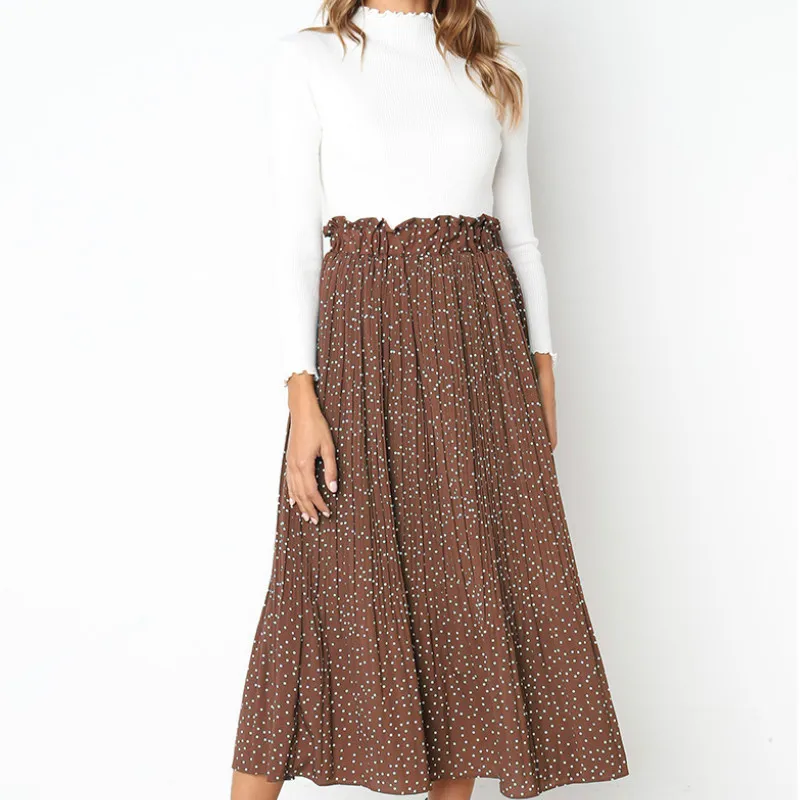 2019 для женщин летние Корейский стиль OL юбки с высокой талией Boho карандаш