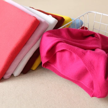 

JVEII Women Cashmere wool Sweater solid color Pullover O-neck sweater Long sleeve Knitted clothes large size