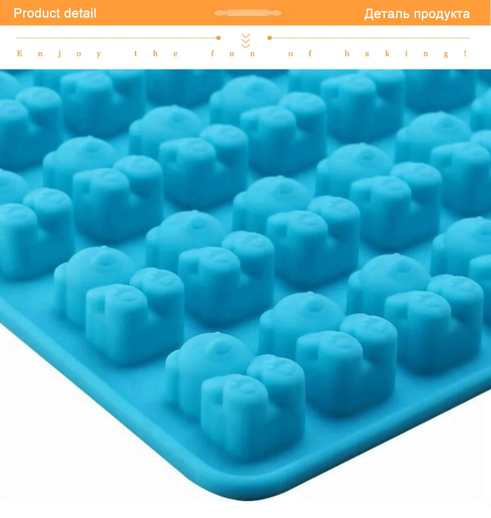Одобренная FDA силиконовая клейкая форма для конфет с капельницей шоколадное желе Марка плесень Милая 3D силиконовая форма льда лоток 271