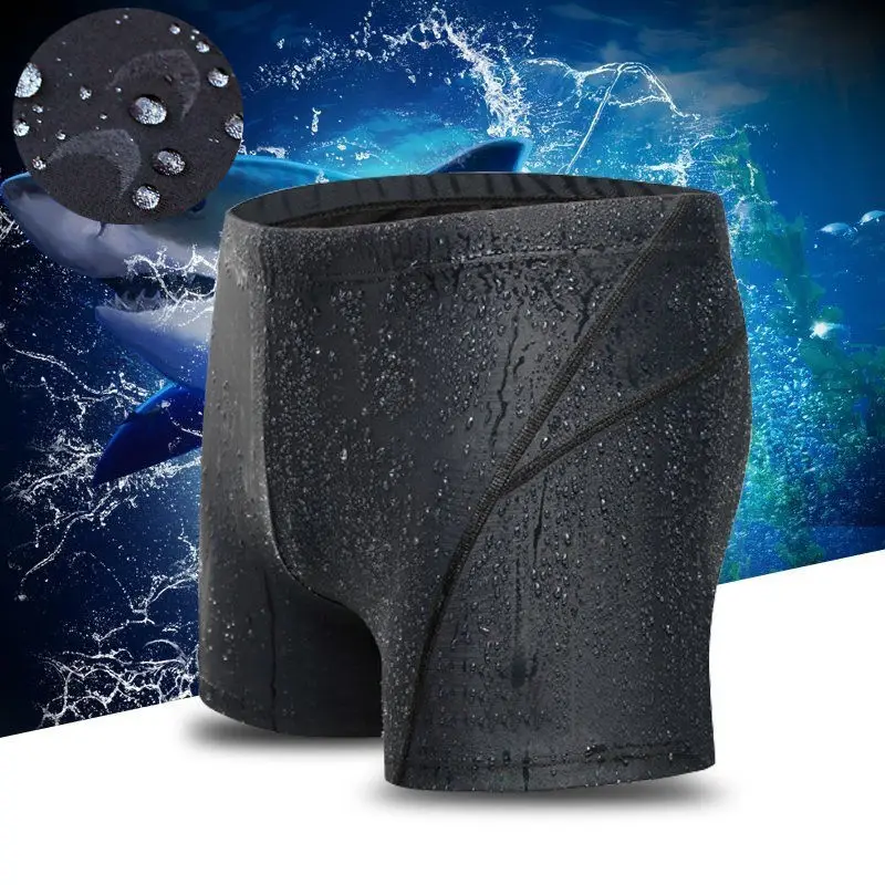 Professional Swimwear Men Swim Trunks Sexy Shark Skin Swimsuit XL 4XL