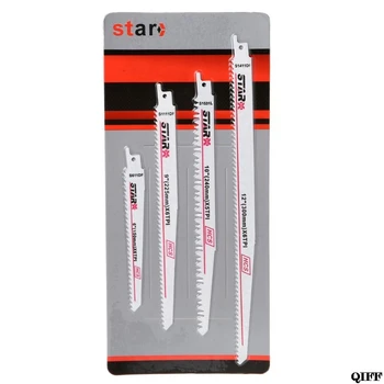 

4Pcs High Carbon Steel 150/200/225/300mm Reciprocating Sharp Saw Blades Set Effective Flexible For Cutting Wood Woodworking