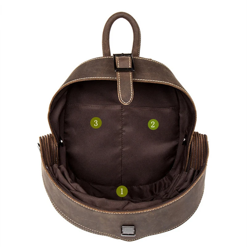 Рюкзак из натуральной кожи высокого качества модная мужская и женская школьная