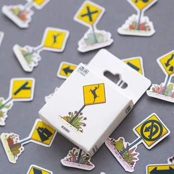 

2packs/lot Sen Department Road Sign Stickers Scrapbooking Decorative Stickers Flakes Diary Handbook Stickers Paper Stationery