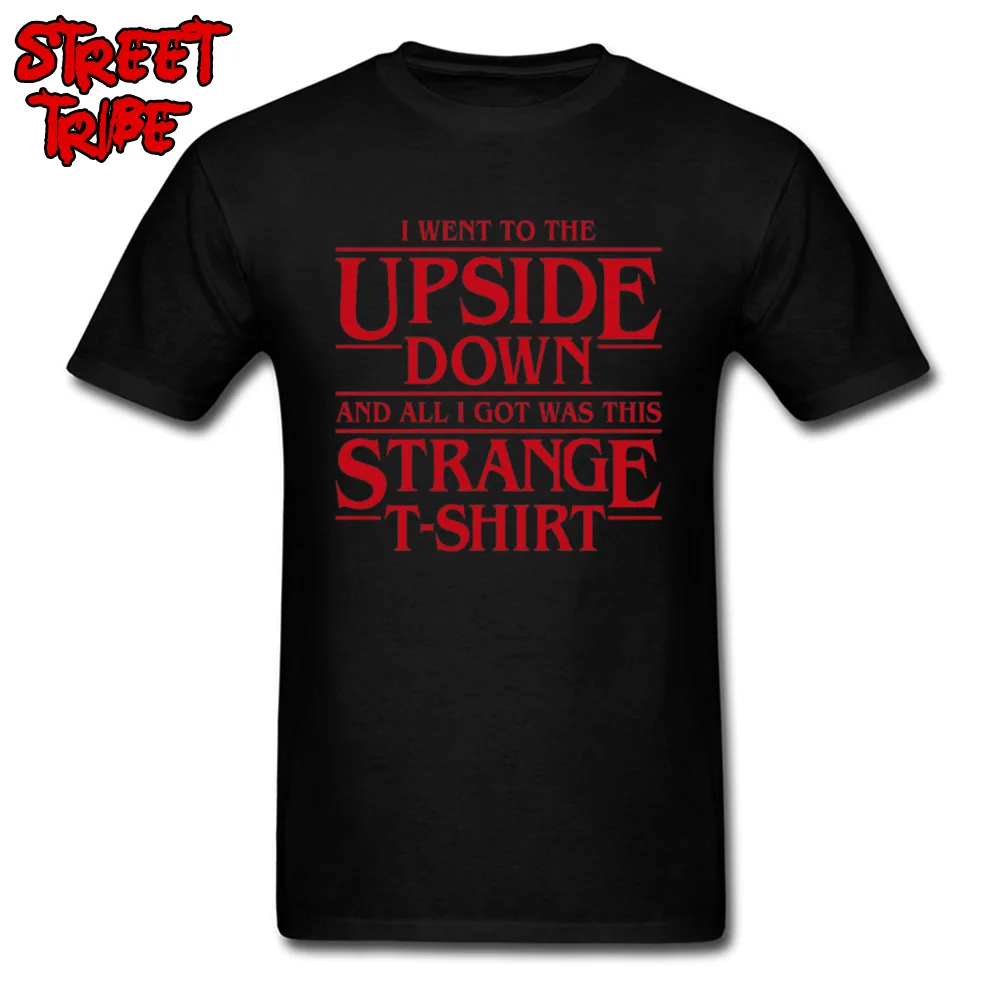 Unique Round Neck T-shirts Fall Tops & Tees Short Sleeve Cute Cotton Birthday Sweatshirts Casual Student Drop Shipping I Went to the Upside Down black