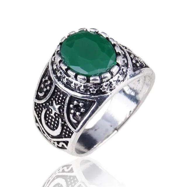 Antique Muslim Ring Of Blue Stone And Red Stone Ring For Men & Women