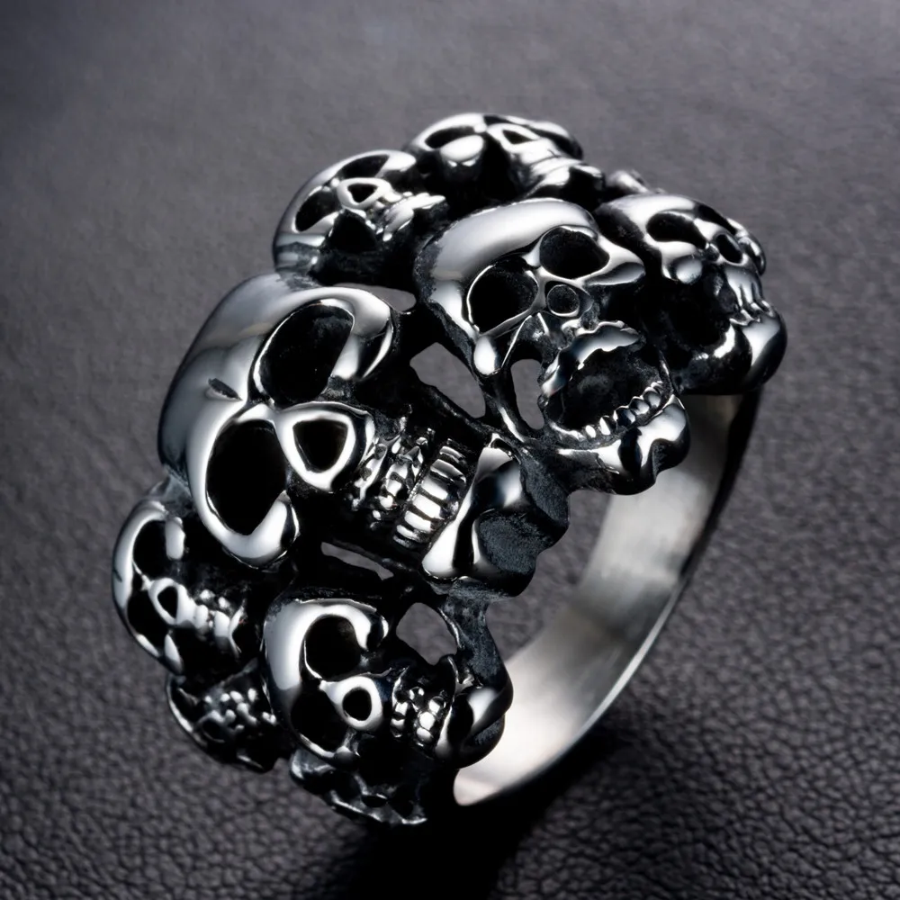 eejart-Punk-Many-Skull-Head-Biker-Ring-316L-Stainless-Steel-Jewelry-Classic-Vintage-Skull-Motor-Biker (2)