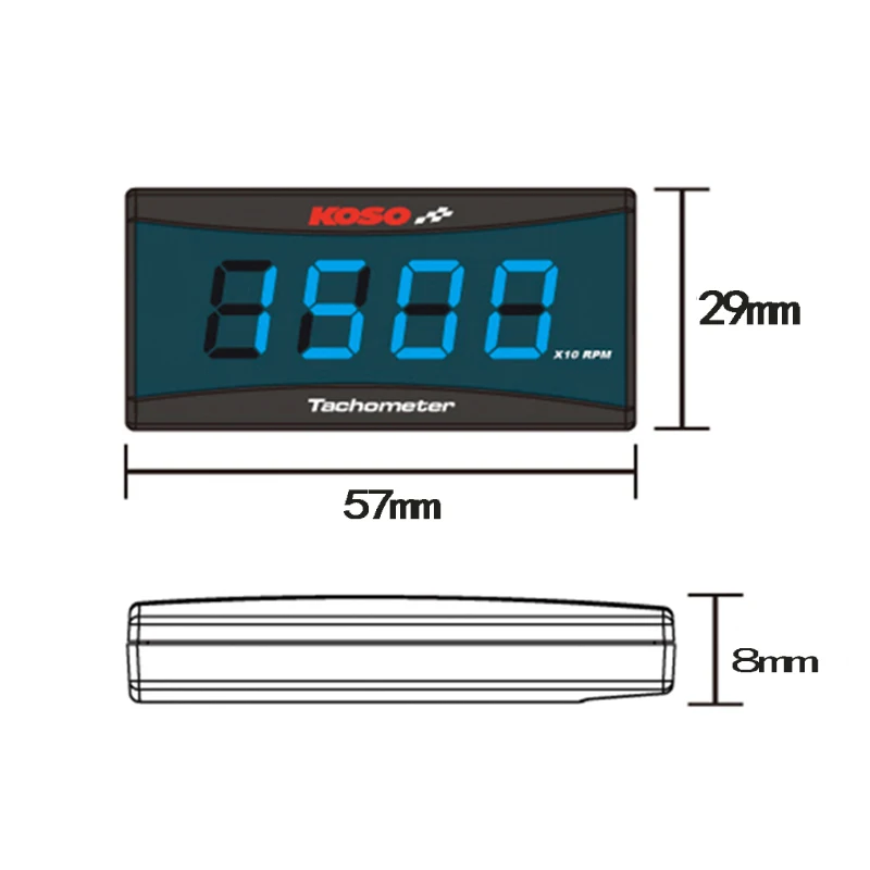 Motorcycle Digital Water Thermometer Gauge KOSO Waterproof Water Temperature Meter LED Display for Yamaha Nmax Blue Red LED