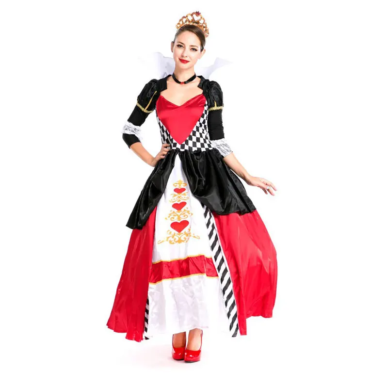 Halloween Purim Carnival Costumes Adult Women Alice in Wonderland Red ...