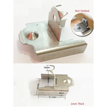 

100Pcs/Lot SUS304 invisible Hidden Slotless Deck Floor Clip Plate Outdoor Anticorrosive Thick Bamboo flooring