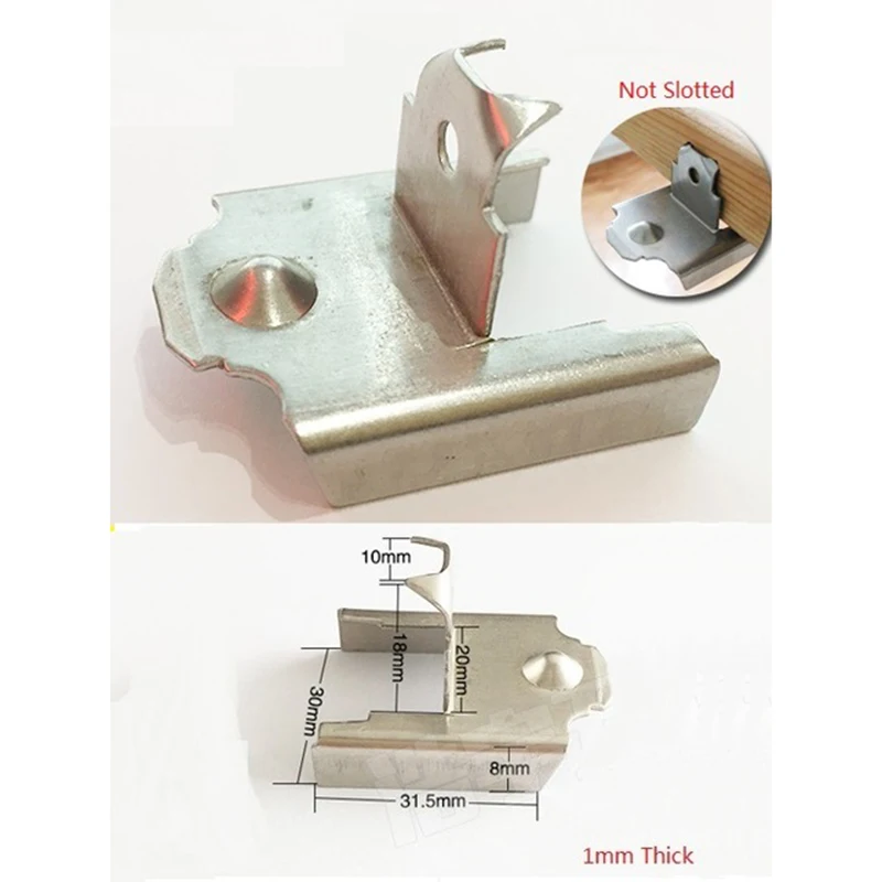 100Pcs/Lot SUS304 invisible Hidden Slotless Deck Floor Clip Plate
Outdoor Anticorrosive Thick Bamboo flooring