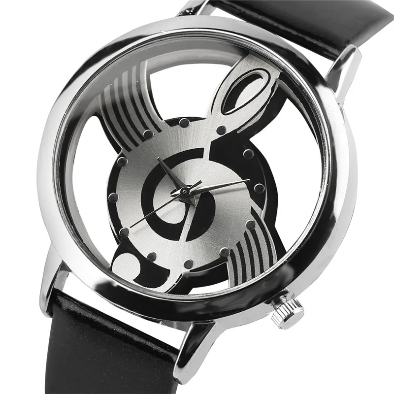 

Creative Women Watch Music Notation Note Concept Quartz Wristwatch Unique Ladies Hollow Analog Dial Female Minimalist Clock
