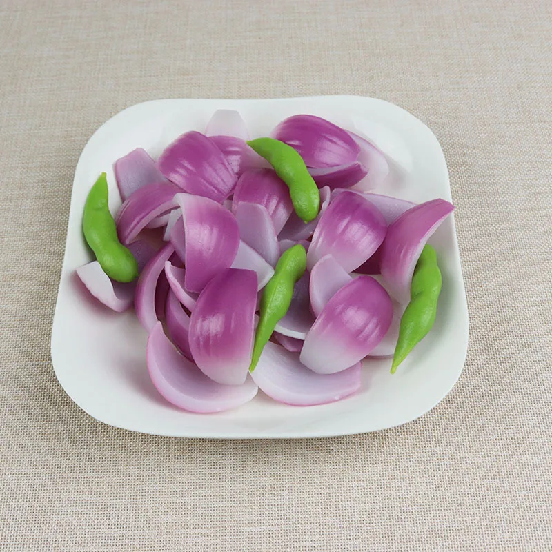 1pc Simulation Onion Artificial Foods Vegetables Hot Pot Side Dish Model Onion Slice Photography Props Kitchen Decoration