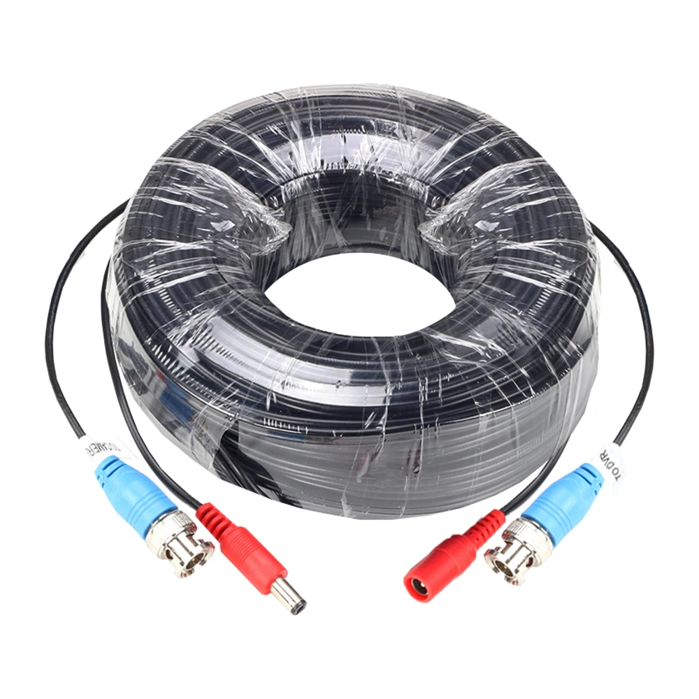  ZOSI 4-Packed 18M/60 Feet BNC Video Power Cable For CCTV Camera DVR Security System Black Surveilla - 32767862526