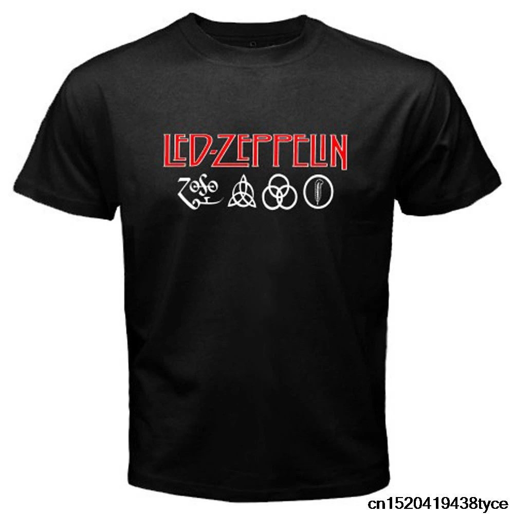 Gildan 100% Cotton For Man Shirts New Led Zeppelin Symbols Zoso Men'S T ...