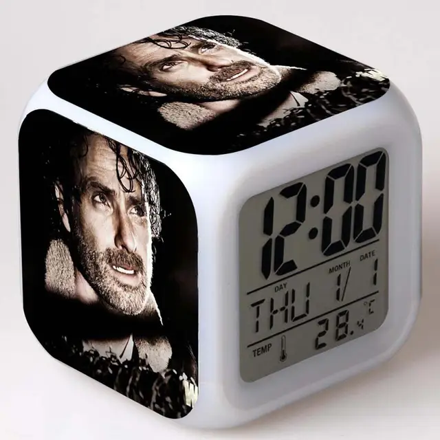 Horror film Walking Dead Alarm Clocks,Glowing LED Color change Digital