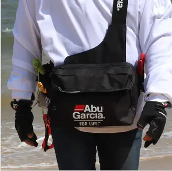 Fishing Waist Tackle Bag Waterproof Waist Shoulder Pack Case Reel Lure Line Hook Swivel Connector Tackle Fanny Bag Pack ABU