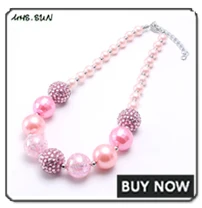 MHS. SUN, милое розовое ожерелье с бантиком для маленьких девочек, Модное детское массивное ожерелье из бусин ручной работы, ювелирное изделие из жевательной резинки, подарок для детской игрушки
