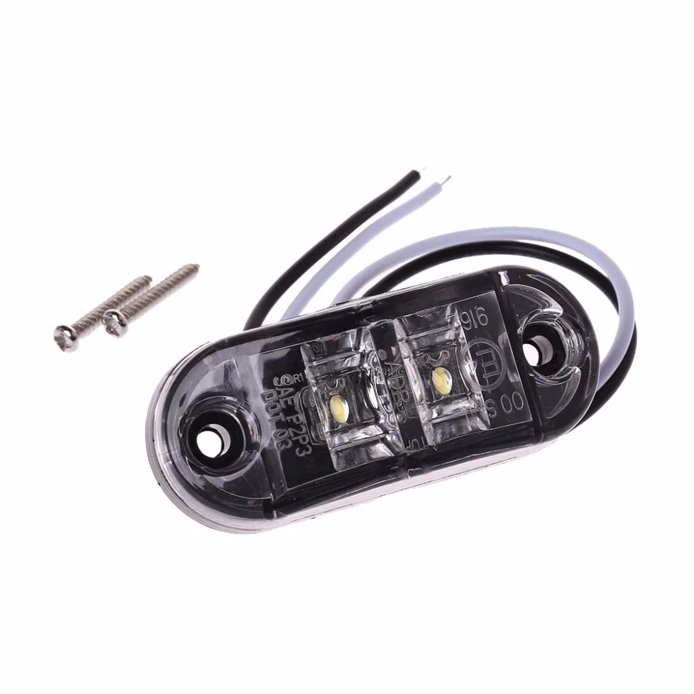 

1PC White Side Marker Clearance Light Lamp for Car Truck Trailer Caravan 10-32V Turn Signal Light C45