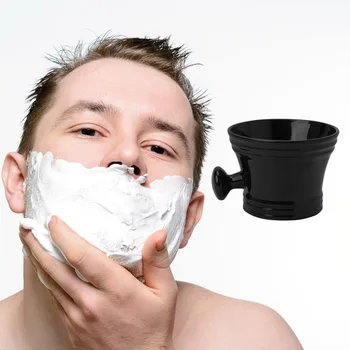 

Men Shaving Mug With Handle Soap Bowl Cup Plastic Male Face Cleaning Beard Trimming Tools Mixing Shaving Bubble