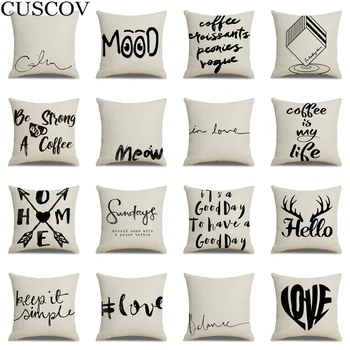 

New personality letter linen pillowcase cushion cover Europe and the United States fashion home decoration cushion cover