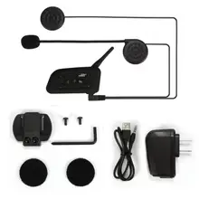 New Arrival BT Bluetooth Motorcycle Helmet Interphone Intercom Headset 1200M 6 Riders