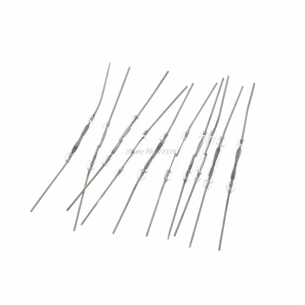 10 Pcs 2x14mm Reed Switch Normally Open Magnetic Induction Switches Electromagnetic N/O Active Components Sensors Dropship