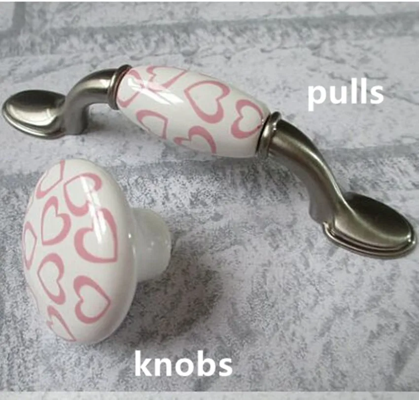 76 мм керамические ручки для мебели в виде сердца|dresser door handles|knobs pullscabinet knobs |