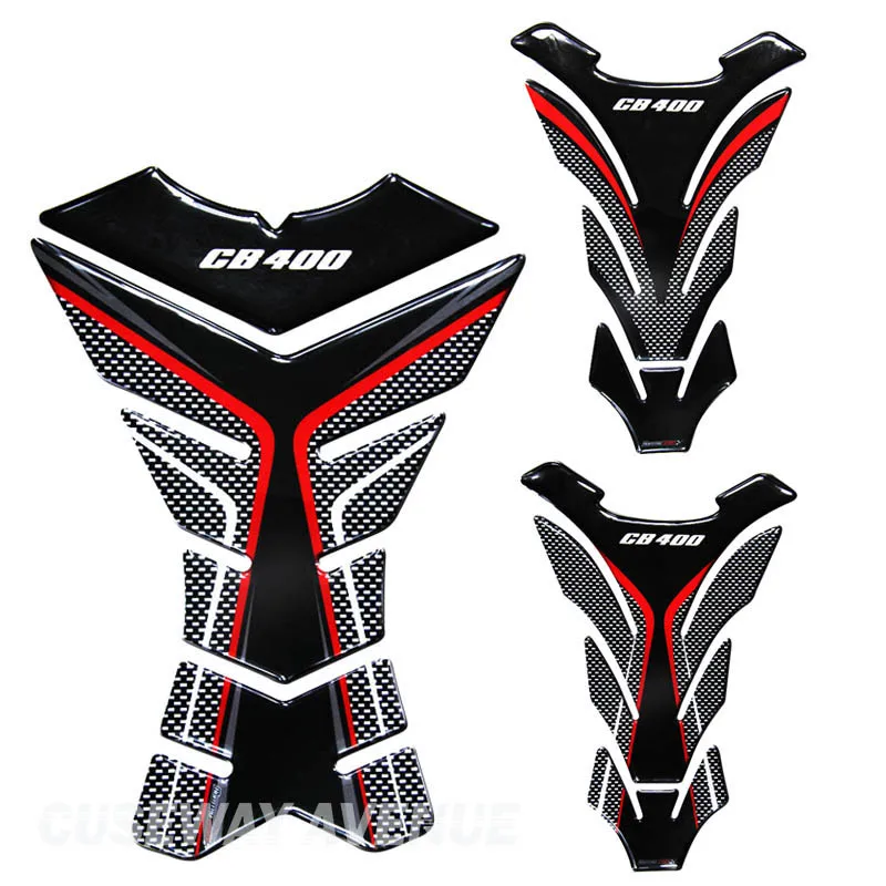 for Honda CB400 CB 400 3D Carbon-look Motorcycle Tank Pad Protector Decal Stickers Case | Автомобили и мотоциклы