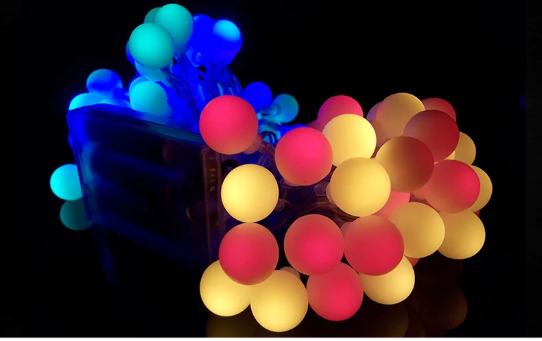 40/80/100 светодиодный Глобус строка огни мяч струнные светильники для внутреннего вечерние свадебные Спальня Рождество AC 220 V