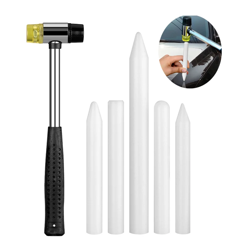 

PDR Paintless Dent Repair Hail Removal Tools Kit Tap Down Pen with 9 Heads PDR Tools Hammer Set for Remove Dent