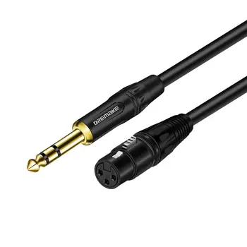 

Balanced Microphone Cable XLR Cable Aux Cable Jack TRS 6.35 mm/6.5 mm Male to XLR Female Mic Cord for Mixer Stereo Amplifier