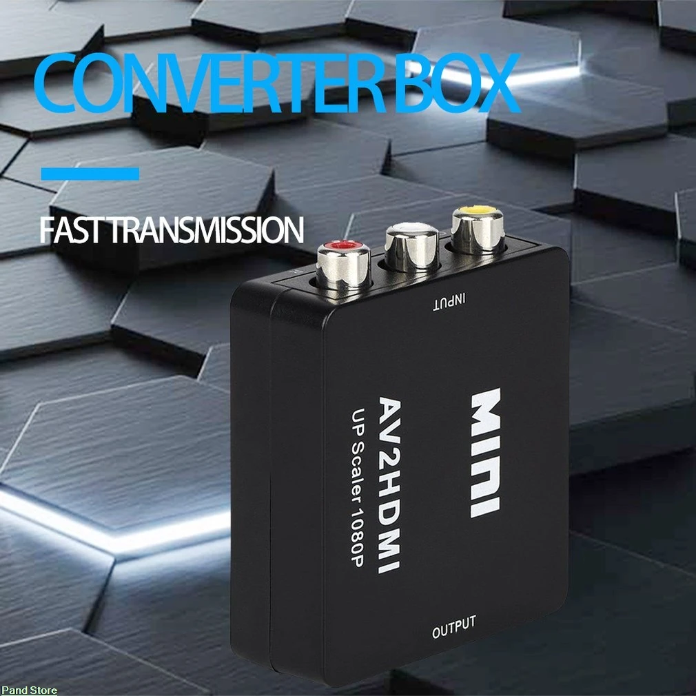  Full HD Maschio a Femmina RCA AV A HDMI Adattatore Mini Composite CVBS a HDMI AV2HDMI Audio Convert