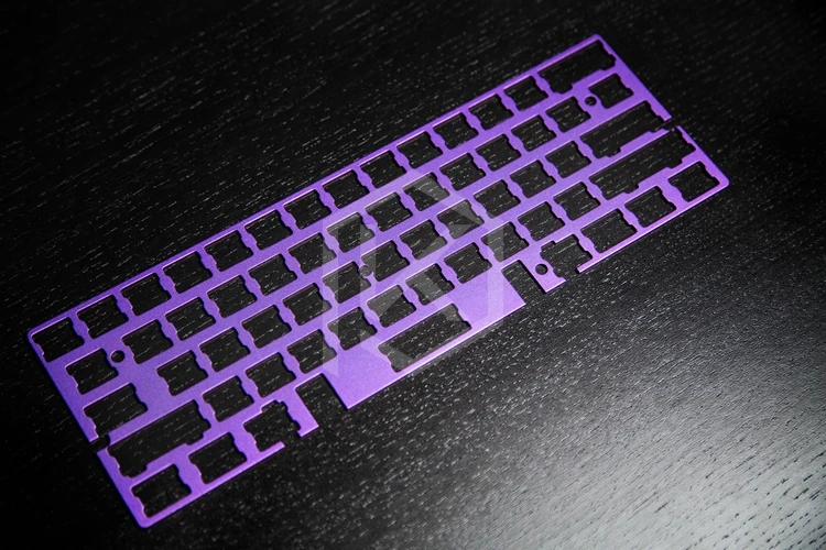 60% Алюминий механическая клавиатура опорная плита Gh60 poker1/2/3, красный, золотистый, серебристый цвет фиолетовый черный цвет