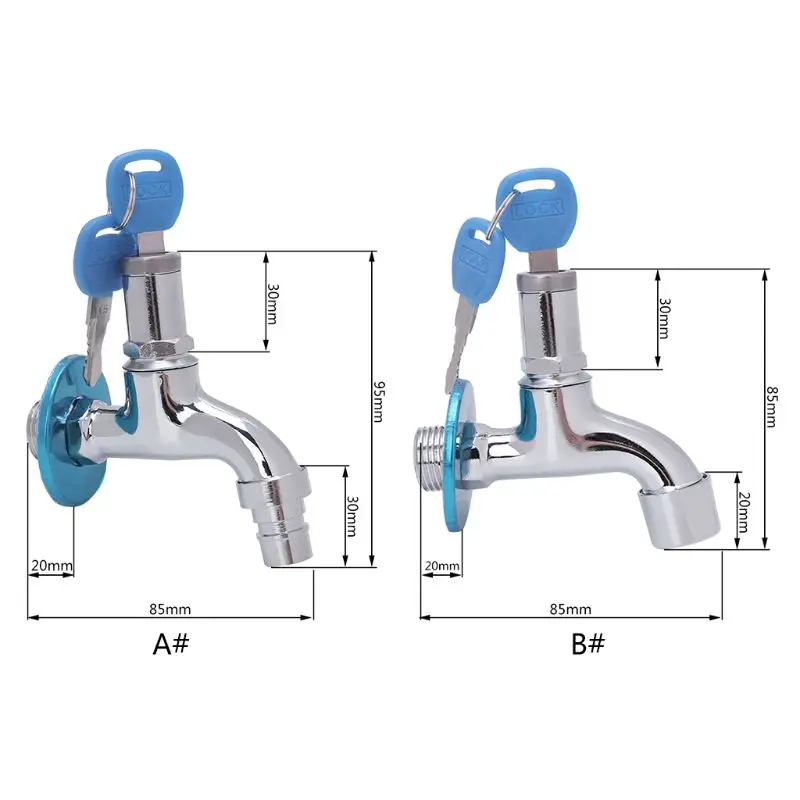 Наружный Противоугонный кран для раковины с замком и одной ручкой с замком, домашний кран для мытья воды