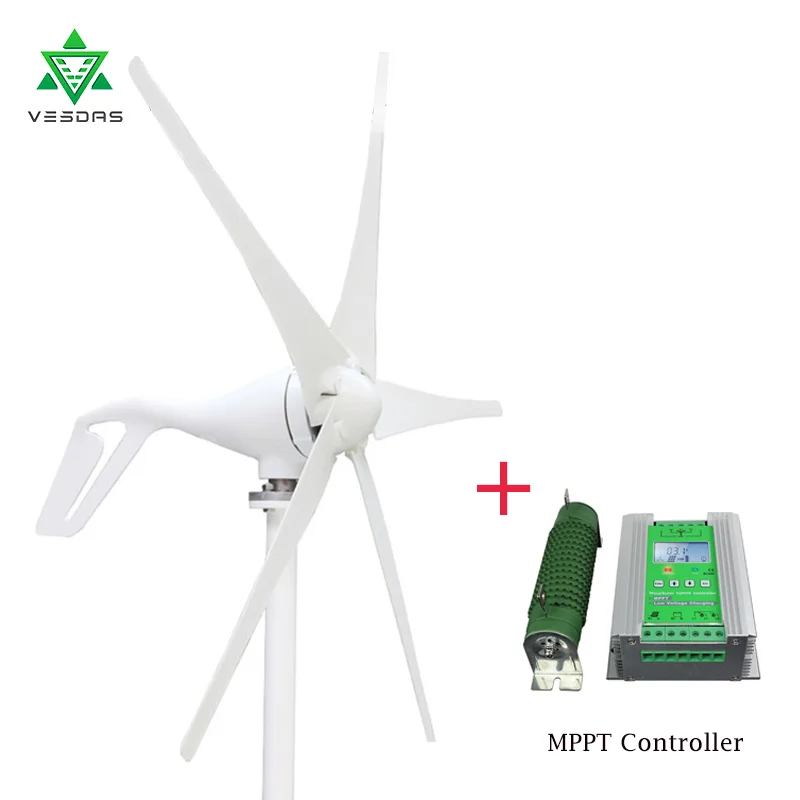 

400W 12/24VAC Wind Turbine with MPPT Wind Solar Hybrid Controller for Home Hybrid Power System