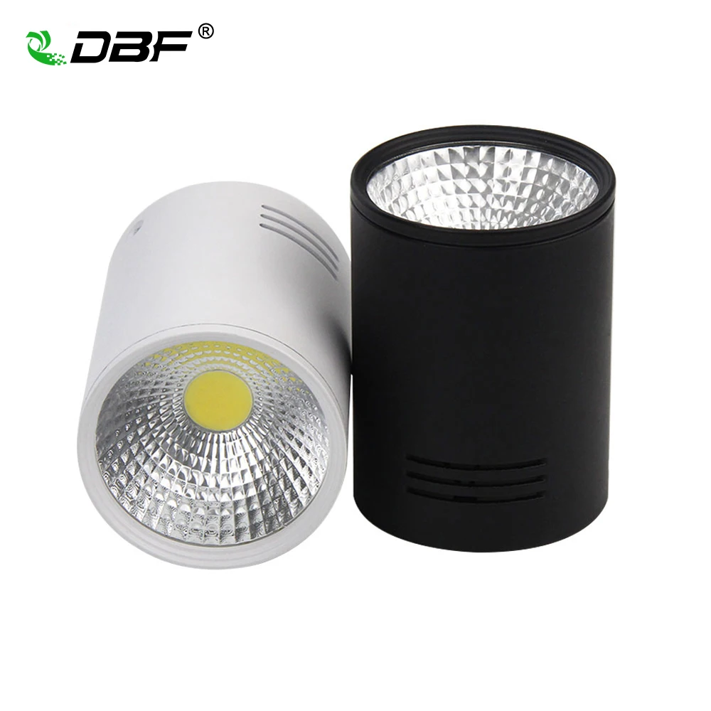 

Dimmable Surface Mounted LED Downlight 7W/10W COB LED ceiling down AC110V/220V spot light+ led driver white/Black Housing Color