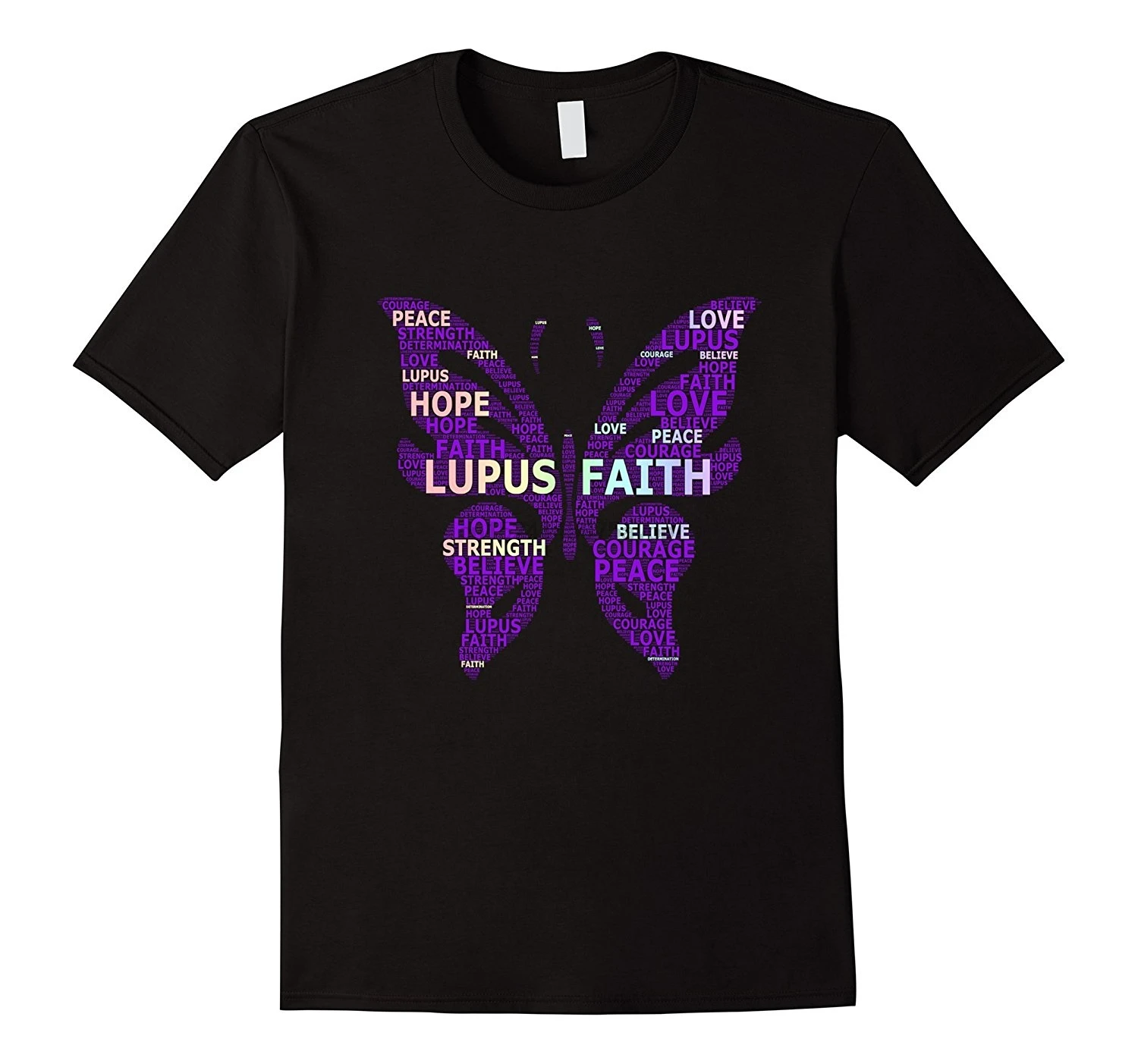 Lupus Awareness T shirt Word Art Cloud Lupus Support Tee Mens Short