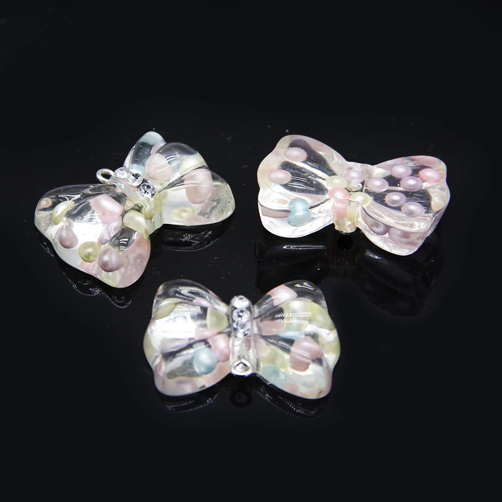 David accessories с бантом, с рисунком кота, для художественного оформления ногтей, ручная работа ремесла домашнего декора аксессуары 5 штук, материалы для ручных поделок для подвесного светильника, 5Yc5607 - Цвет: 35x24mm