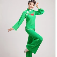 Китайский народный танец костюм Yangko танцевальная одежда Одежда для танцев китайский традиционный костюм