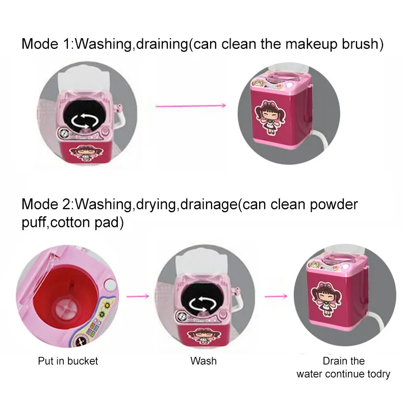 Мини электрический косметический набор стиральная машина щетка для макияжа чистящие игрушки ролевые игры Детская игрушечная мебель XNC