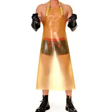 Латексный длинный фартук латексные резиновые мужские прозрачные латексные мужские платья