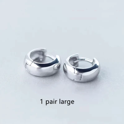 Новое специальное кольцо из стерлингового серебра 925 пробы, ушные кости, подвесной светильник, маленькие Ушные Шпильки, сверкающие, индивидуальный внутренний диаметр 6 мм - Окраска металла: 1pair large
