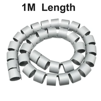 

Uxcell 1M 3M 40mm Spiral Tube Cable Wire Storage Wrap Organizer Protector Computer Manage Cord Flexible Insulated Gray Black