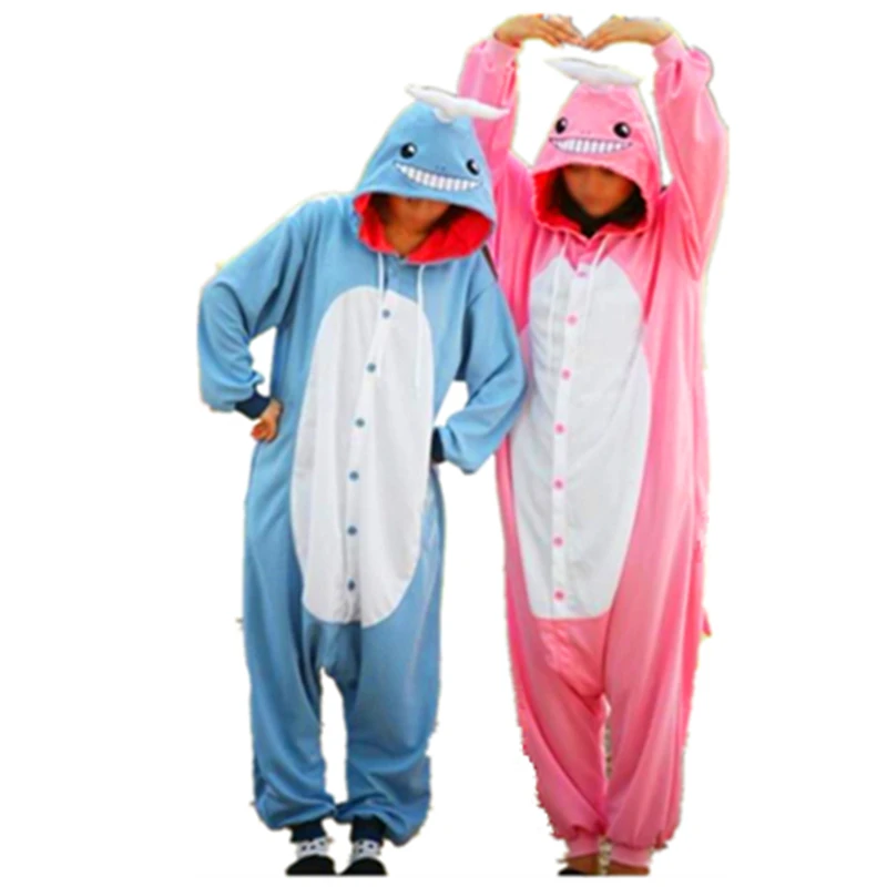 

Animal Cosplay Costume Adult Pajamas Seafish Blue Pink Whale Onesies Cartoon Sleepwear Sleepsuit Funny Performance Whale Pajamas