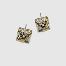 Дизайн креативные золотые серьги-гвоздики