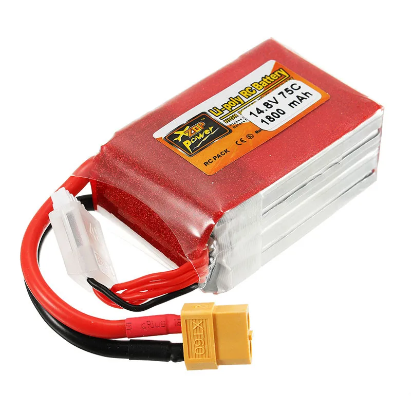 ZOP Мощность 14,8 V 1800 мА/ч, 75C 4S Перезаряжаемые Lipo Батарея XT60 Разъем для RC камеры для Дронов quadcoptere Запчасти