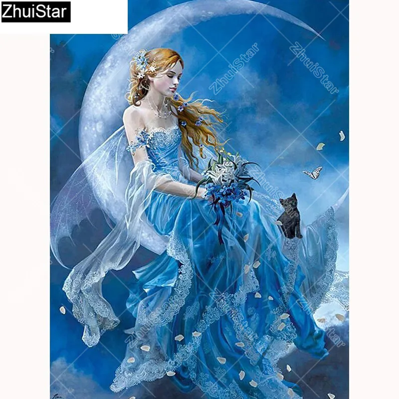 5D Diamond Painting Fairy Diamond Mosaic Portrait Diamond Embroidery