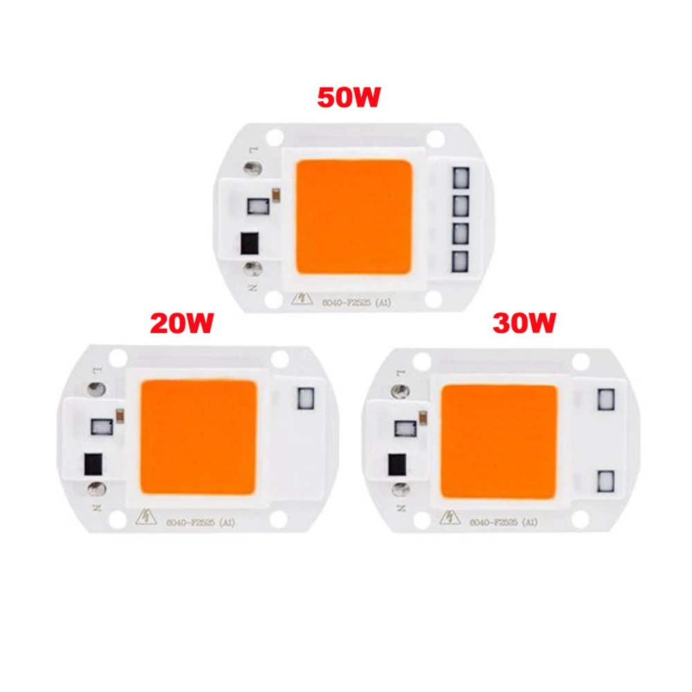 5 шт. COB LED Chip 110 В 220 20 Вт 30 50 полный спектр света для выращивания саженцев растений в
