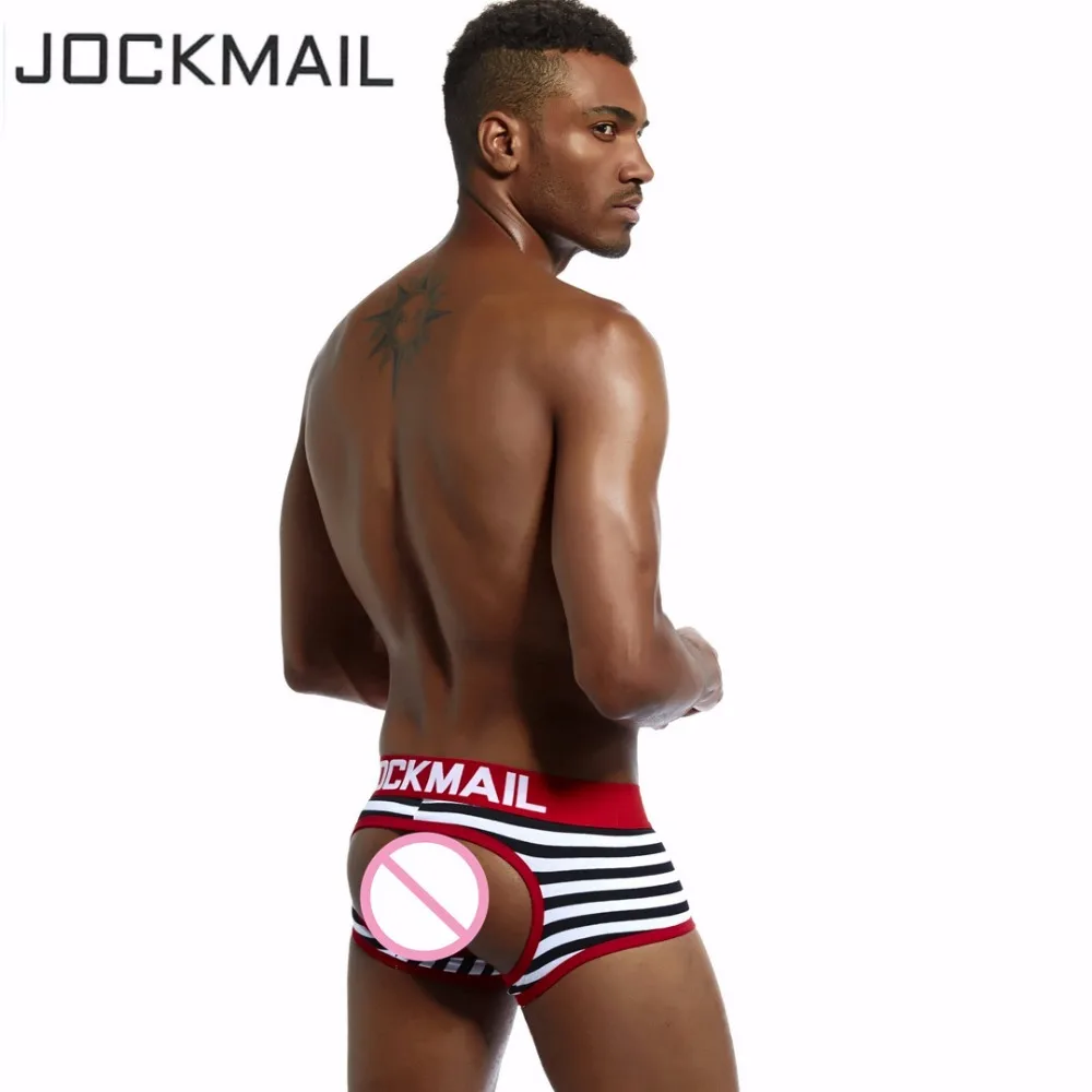 JOCKMAIL, Брендовое Мужское нижнее белье, сексуальное, игривое, без нижней части, боксеры, шорты, хлопок, мужские трусы, открытая спина, ягодицы, Гей Нижнее белье, бандаж