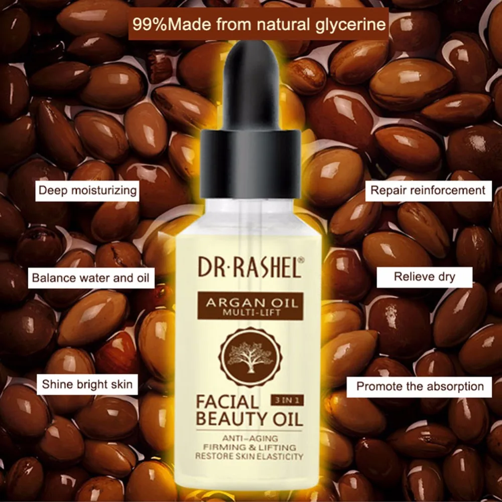 Facil Argan Oil увлажняющее питательное масло для кожи против морщин подтягивающее укрепляющее аргановое масло полифенолы витамины масло для ухода за лицом Новинка